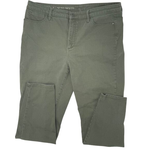 Talbots Flawless Women's High-Waisted Jeggings | 37” X 28” | Soft Olive Green - Picture 1 of 5